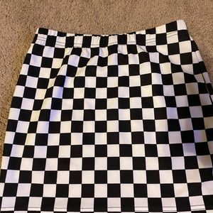 Shein checkered skirt